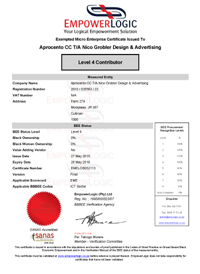 BBBEE Certificate